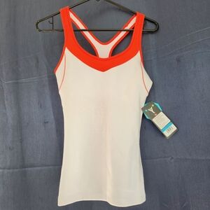 Vita Pearl White and Red Athletic Tank